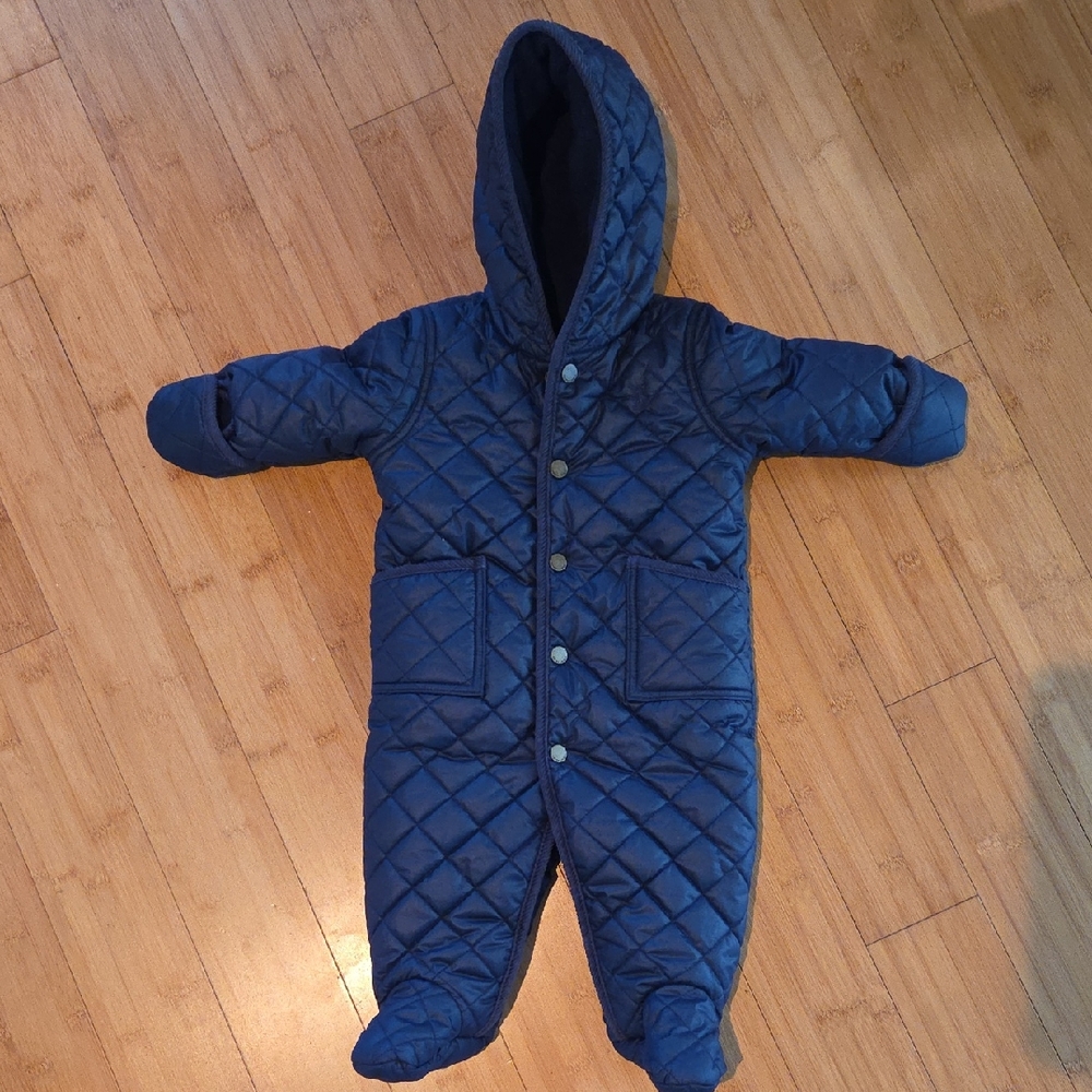 Polo by Ralph Lauren Blue Quilted Kids Footie